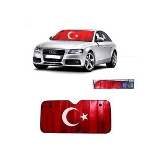 Balonlu Metalize Güneşlik Bayrak Logolu 120cmx60cm 