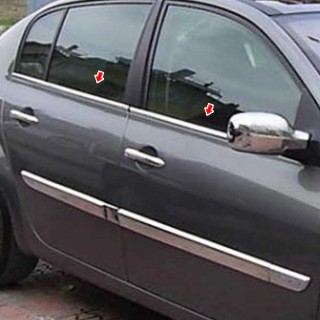 RENAULT MEGANE 2 CAM ÇITASI KROMU 4 PARÇA 