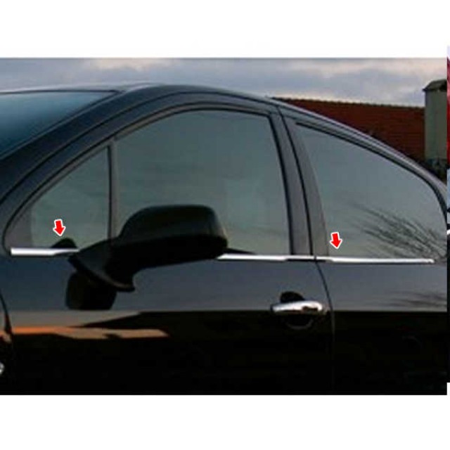 PEUGEOT 407 CAM ÇITASI KROMU 4 PARÇA 