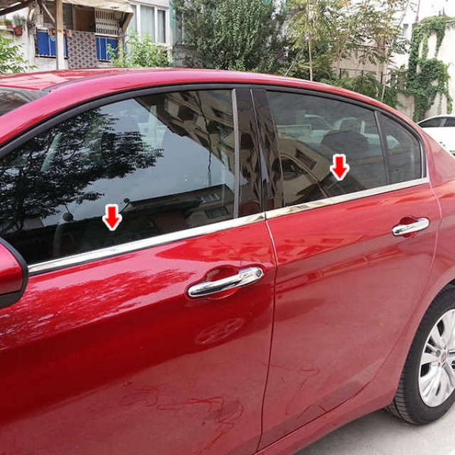 FİAT EGEA CAM ÇITASI KROMU 4 PARÇA 