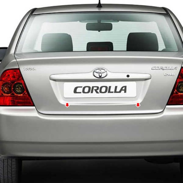 TOYOTA COROLLA 2007-2014 KASA BAGAJ ALT ÇITASI KROMU TOYOTA COROLLA 2007-2014 KASA BAGAJ ALT ÇITASI KROMU
