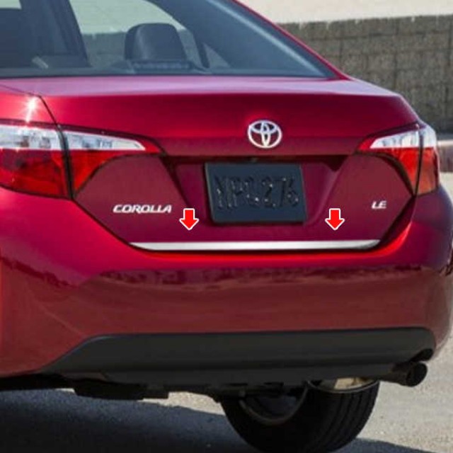 TOYOTA COROLLA 2014 SONRASI KASA BAGAJ ALT ÇITASI KROMU TOYOTA COROLLA 2014 SONRASI KASA BAGAJ ALT ÇITASI KROMU