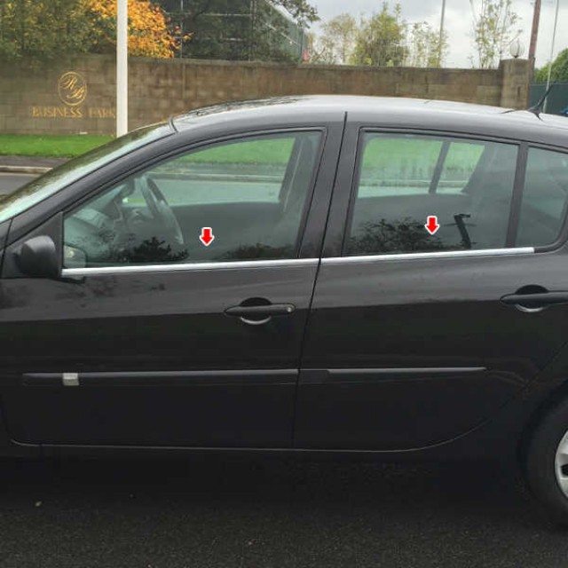 RENAULT CLİO 3 HB CAM ÇITASI KROMU 4 PARÇA RENAULT CLİO 3 HB CAM ÇITASI KROMU 4 PARÇA