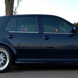 VW GOLF 4 CAM ÇITASI KROMU 4 PARÇA 