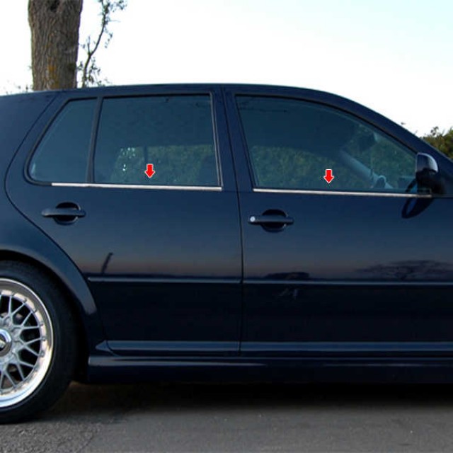 VW GOLF 4 CAM ÇITASI KROMU 4 PARÇA 