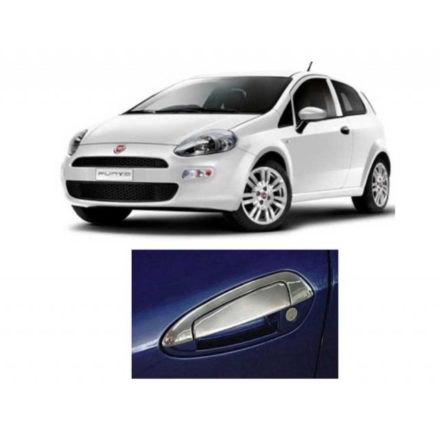 FİAT PUNTO 4 KAPI KOLU 8 PARÇA PASLANMAZ KROM 