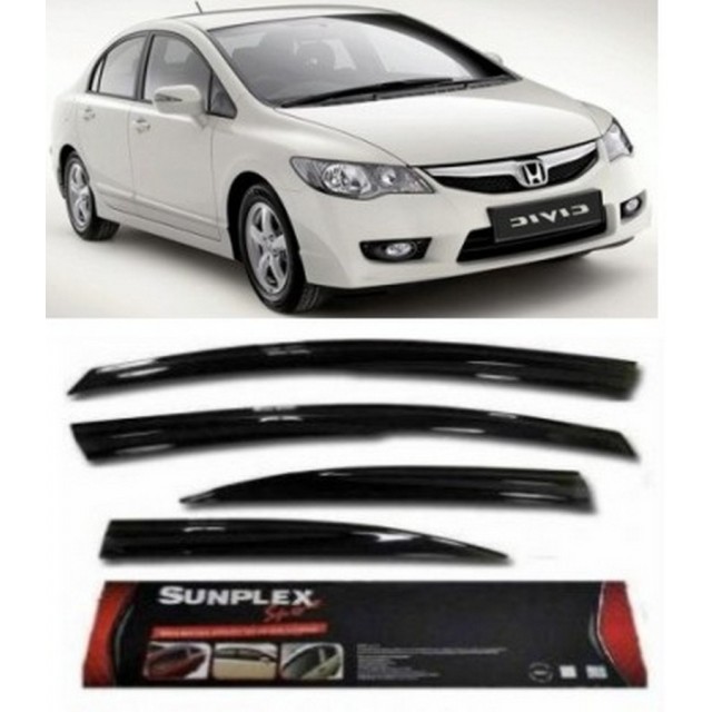 Honda Civic 2007-2012 Ön-Arka Sport Stlye SUNPLEX Cam Rüzgarlığı 