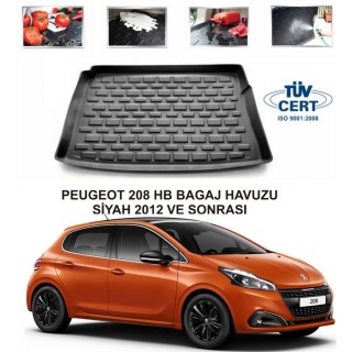 PEUGEOT 208 HB BAGAJ HAVUZU SİYAH 2012 VE SONRASI