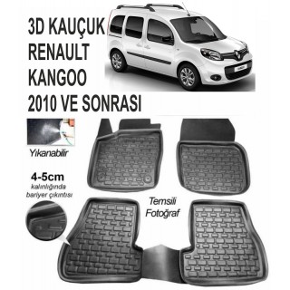 3D PASPAS RENAULT KANGOO 2010 VE SONRASI UYUMLU SİYAH 