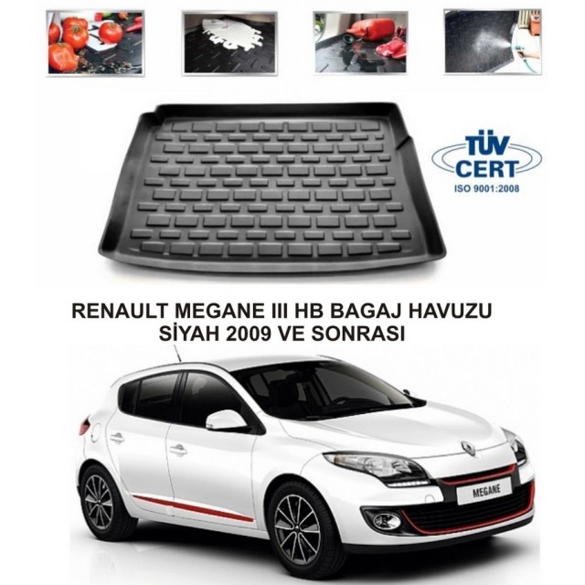 RENAULT MEGANE 3 HB BAGAJ HAVUZU SİYAH 2009 VE SONRASI RENAULT MEGANE 3 HB BAGAJ HAVUZU SİYAH 2009 VE SONRASI