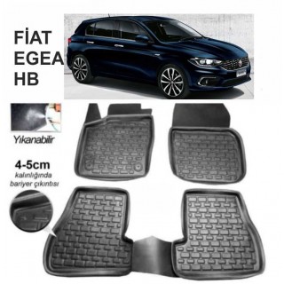 3D KAUÇUK PASPAS FİAT EGEA HB UYUMLU SİYAH 
