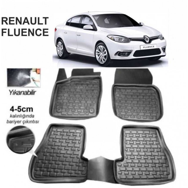3D KAUÇUK PASPAS RENAULT FLUENCE UYUMLU SİYAH
