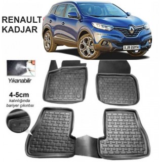 3D KAUÇUK PASPAS RENAULT KADJAR UYUMLU SİYAH