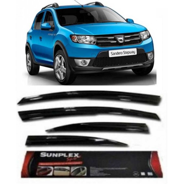 Dacia Sandero Stepway Ön-Arka Sport Style SUNPLEX Cam Rüzgarlığı Dacia Sandero Stepway Ön-Arka Sport Style SUNPLEX Cam Rüzgarlığı